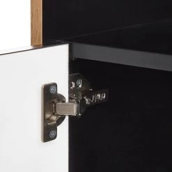 Beliani Commodes Et Cabinets Commode Effet Bois Clair Blanc 3 Tiroirs -Coffres et malles Soldes commode effet bois clair blanc 3 tiroirs 4