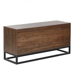 Beliani Commodes Et Cabinets Commode Effet Bois Foncé Noir 6 Tiroirs -Coffres et malles Soldes commode effet bois fonce noir 6 tiroirs 3