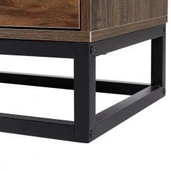 Beliani Commodes Et Cabinets Commode Effet Bois Foncé Noir 6 Tiroirs -Coffres et malles Soldes commode effet bois fonce noir 6 tiroirs 5