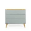 Tenzo Commodes Et Cabinets Commode En Bois 3 Tiroirs L90cm Vert D'eau -Coffres et malles Soldes commode en bois 3 tiroirs l90cm vert d eau