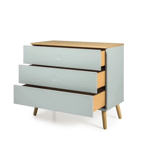 Tenzo Commodes Et Cabinets Commode En Bois 3 Tiroirs L90cm Vert D'eau 6 Tenzo Commodes Et Cabinets Commode En Bois 3 Tiroirs L90cm Vert D'eau – Image 4