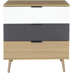 The Home Deco Factory Commodes Et Cabinets Commode En Bois 3 Titoirs -Coffres et malles Soldes commode en bois 3 titoirs 3