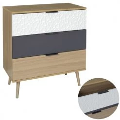 The Home Deco Factory Commodes Et Cabinets Commode En Bois 3 Titoirs -Coffres et malles Soldes commode en bois 3 titoirs 5