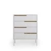 Tenzo Commodes Et Cabinets Commode En Bois 4 Tiroirs L80cm Blanc -Coffres et malles Soldes commode en bois 4 tiroirs l80cm blanc