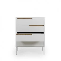 Tenzo Commodes Et Cabinets Commode En Bois 4 Tiroirs L80cm Blanc 11 Tenzo Commodes Et Cabinets Commode En Bois 4 Tiroirs L80cm Blanc -Coffres et malles Soldes commode en bois 4 tiroirs l80cm blanc 3