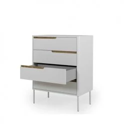 Tenzo Commodes Et Cabinets Commode En Bois 4 Tiroirs L80cm Blanc 12 Tenzo Commodes Et Cabinets Commode En Bois 4 Tiroirs L80cm Blanc -Coffres et malles Soldes commode en bois 4 tiroirs l80cm blanc 4
