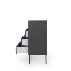 Tenzo Commodes Et Cabinets Commode En Bois 4 Tiroirs L80cm Gris Anthracite -Coffres et malles Soldes commode en bois 4 tiroirs l80cm gris anthracite 5