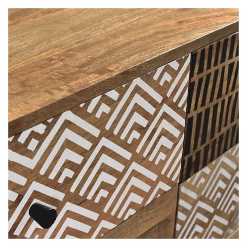 Rendez Vous Déco Commodes Et Cabinets Commode En Bois 6 Tiroirs à Motifs 7 Rendez Vous Déco Commodes Et Cabinets Commode En Bois 6 Tiroirs à Motifs – Image 5