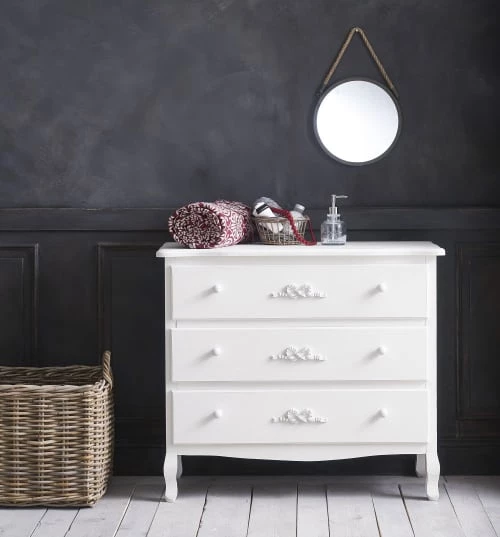 Maisons Du Monde Commodes Et Cabinets Commode En Bois Blanche L 90 Cm 6 Maisons Du Monde Commodes Et Cabinets Commode En Bois Blanche L 90 Cm – Image 4