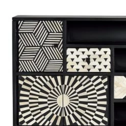 GINER Y COLOMER Commodes Et Cabinets Commode En Bois De Manguier Avec Détails En Os -Coffres et malles Soldes commode en bois de manguier avec details en os 3