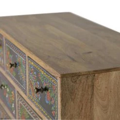 GINER Y COLOMER Commodes Et Cabinets Commode En Bois De Manguier Naturel Et Multicolore -Coffres et malles Soldes commode en bois de manguier naturel et multicolore 3