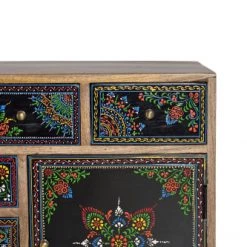 GINER Y COLOMER Commodes Et Cabinets Commode En Bois De Manguier Naturel Et Multicolore -Coffres et malles Soldes commode en bois de manguier naturel et multicolore 4