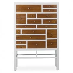 MOYCOR Commodes Et Cabinets Commode En Bois De Mindi Blanc Et Marron L100 10 MOYCOR Commodes Et Cabinets Commode En Bois De Mindi Blanc Et Marron L100 -Coffres et malles Soldes commode en bois de mindi blanc et marron l100 2