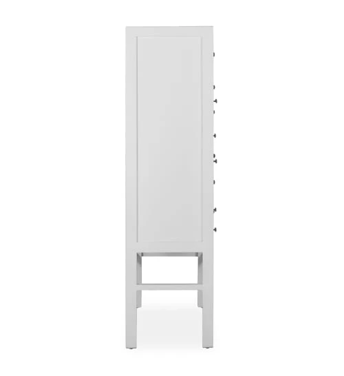 MOYCOR Commodes Et Cabinets Commode En Bois De Mindi Blanc Et Marron L100 6 MOYCOR Commodes Et Cabinets Commode En Bois De Mindi Blanc Et Marron L100 – Image 4