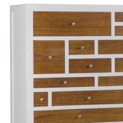 MOYCOR Commodes Et Cabinets Commode En Bois De Mindi Blanc Et Marron L100 12 MOYCOR Commodes Et Cabinets Commode En Bois De Mindi Blanc Et Marron L100 -Coffres et malles Soldes commode en bois de mindi blanc et marron l100 4