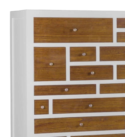 MOYCOR Commodes Et Cabinets Commode En Bois De Mindi Blanc Et Marron L100 7 MOYCOR Commodes Et Cabinets Commode En Bois De Mindi Blanc Et Marron L100 – Image 5