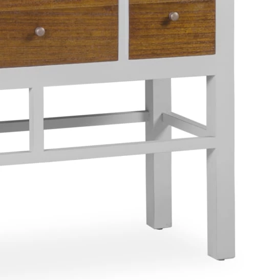 MOYCOR Commodes Et Cabinets Commode En Bois De Mindi Blanc Et Marron L100 8 MOYCOR Commodes Et Cabinets Commode En Bois De Mindi Blanc Et Marron L100 – Image 6