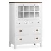 MOYCOR Commodes Et Cabinets Commode En Bois De Mindi Blanc Et Marron L135 1 MOYCOR Commodes Et Cabinets Commode En Bois De Mindi Blanc Et Marron L135 -Coffres et malles Soldes commode en bois de mindi blanc et marron l135