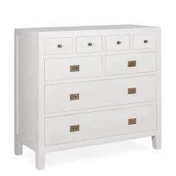 MOYCOR Commodes Et Cabinets Commode En Bois De Mindi Blanc L110