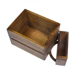 MOYCOR Commodes Et Cabinets Commode En Bois De Mindi Marron Et Noir L100 -Coffres et malles Soldes commode en bois de mindi marron et noir l100 5