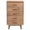 Rendez Vous Déco Commodes Et Cabinets Commode En Bois De Pin Recyclé 5 Tiroirs -Coffres et malles Soldes commode en bois de pin recycle 5 tiroirs