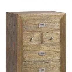MOYCOR Commodes Et Cabinets Commode En Bois Marron H110cm -Coffres et malles Soldes commode en bois marron h110cm 3