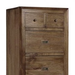 MOYCOR Commodes Et Cabinets Commode En Bois Marron H125cm -Coffres et malles Soldes commode en bois marron h125cm 2