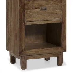MOYCOR Commodes Et Cabinets Commode En Bois Marron H125cm -Coffres et malles Soldes commode en bois marron h125cm 3