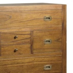 MOYCOR Commodes Et Cabinets Commode En Bois Marron L 100 Cm  -Coffres et malles Soldes commode en bois marron l 100 cm 3