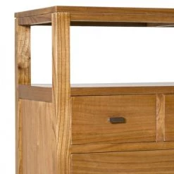 MOYCOR Commodes Et Cabinets Commode En Bois Marron L 100 Cm  -Coffres et malles Soldes commode en bois marron l 100 cm 9