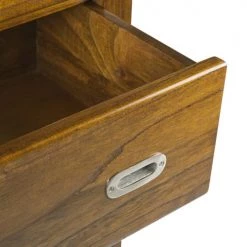 MOYCOR Commodes Et Cabinets Commode En Bois Marron L 130 Cm   -Coffres et malles Soldes commode en bois marron l 130 cm 2