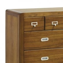 MOYCOR Commodes Et Cabinets Commode En Bois Marron L 130 Cm   -Coffres et malles Soldes commode en bois marron l 130 cm 4