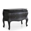 MOYCOR Commodes Et Cabinets Commode En Bois Noir L110 -Coffres et malles Soldes commode en bois noir l110