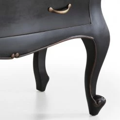 MOYCOR Commodes Et Cabinets Commode En Bois Noir L110 -Coffres et malles Soldes commode en bois noir l110 3