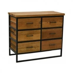 Aubry Gaspard Commodes Et Cabinets Commode En Bois Recyclé 6 Tiroirs