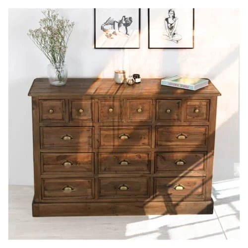 Rendez Vous Déco Commodes Et Cabinets Commode En Bois Recyclé Et Métal, 15 Tiroirs 5 Rendez Vous Déco Commodes Et Cabinets Commode En Bois Recyclé Et Métal, 15 Tiroirs – Image 3