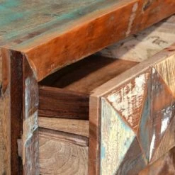 GINER Y COLOMER Commodes Et Cabinets Commode En Bois Recyclé Multicolore -Coffres et malles Soldes commode en bois recycle multicolore 3