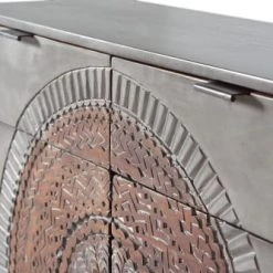 GINER Y COLOMER Commodes Et Cabinets Commode En Manguier Et Pieds En Métal Gris Et Marron -Coffres et malles Soldes commode en manguier et pieds en metal gris et marron 2