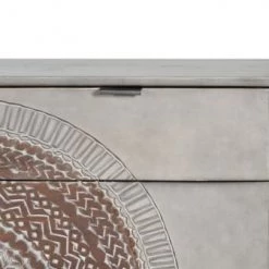 GINER Y COLOMER Commodes Et Cabinets Commode En Manguier Et Pieds En Métal Gris Et Marron -Coffres et malles Soldes commode en manguier et pieds en metal gris et marron 3