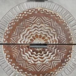 GINER Y COLOMER Commodes Et Cabinets Commode En Manguier Et Pieds En Métal Gris Et Marron -Coffres et malles Soldes commode en manguier et pieds en metal gris et marron 8