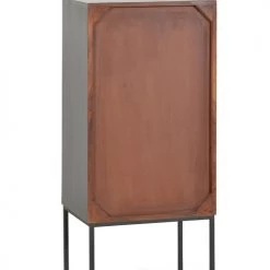GINER Y COLOMER Commodes Et Cabinets Commode En Manguier Et Pieds En Métal Gris Et Marron -Coffres et malles Soldes commode en manguier et pieds en metal gris et marron 9