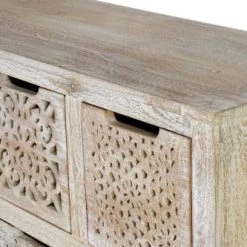 GINER Y COLOMER Commodes Et Cabinets Commode En Manguier Sculptée E Metal -Coffres et malles Soldes commode en manguier sculptee e metal 3