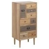 Toilinux Commodes Et Cabinets Commode En Mdf 9 Tiroirs Marron -Coffres et malles Soldes commode en mdf 9 tiroirs marron