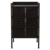 Rendez Vous Déco Commodes Et Cabinets Commode En Métal Noir 6 Tiroirs -Coffres et malles Soldes commode en metal noir 6 tiroirs