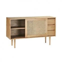 Bois Dessus Bois Dessous Commodes Et Cabinets Commode En Mindy Et Cannage 1 Porte Et 3 Tiroirs -Coffres et malles Soldes commode en mindy et cannage 1 porte et 3 tiroirs 2