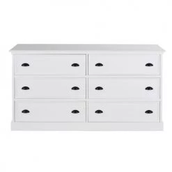 Maisons Du Monde Commodes Et Cabinets Commode En Pin Blanc L 160 Cm