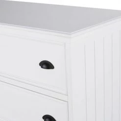 Maisons Du Monde Commodes Et Cabinets Commode En Pin Blanc L 160 Cm -Coffres et malles Soldes commode en pin blanc l 160 cm 1000 16 7 228377 3