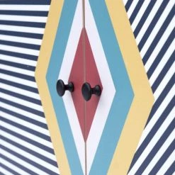 RNT By Really Nice Things Commodes Et Cabinets Commode En Pin Massif Avec Imprimé Bleu Et Multicouleur -Coffres et malles Soldes commode en pin massif avec imprime bleu et multicouleur 6