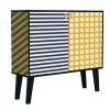 RNT By Really Nice Things Commodes Et Cabinets Commode En Pin Massif Avec Imprimé Multicouleur -Coffres et malles Soldes commode en pin massif avec imprime multicouleur