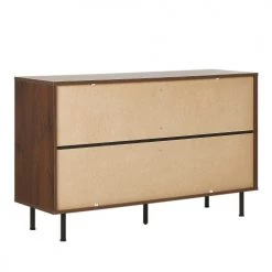 Beliani Commodes Et Cabinets Commode Grise Et Effet Bois Foncé -Coffres et malles Soldes commode grise et effet bois fonce 4